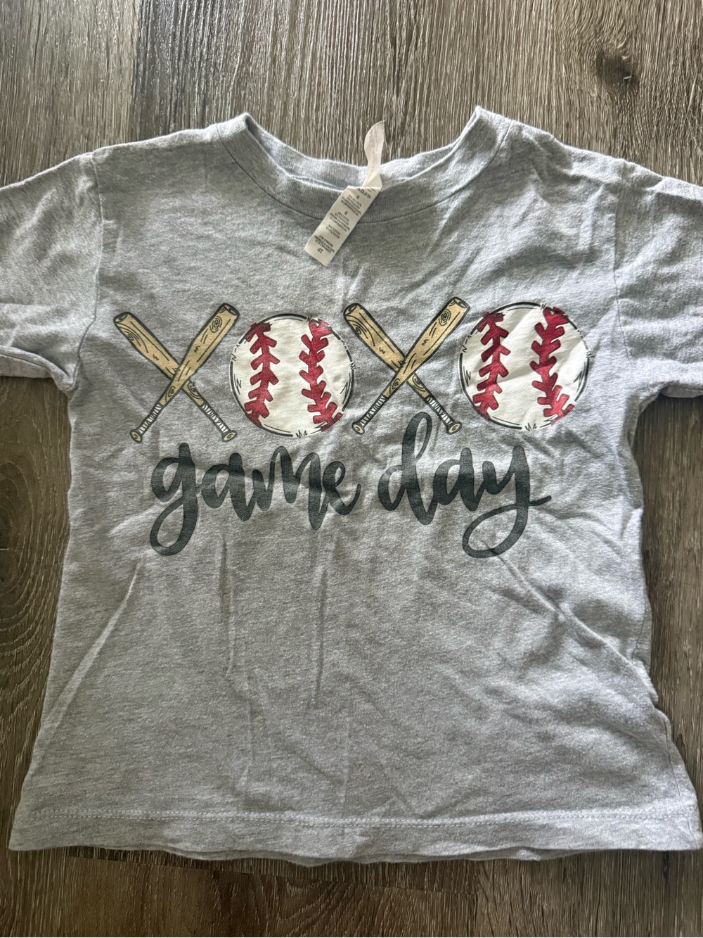 Gray 'Game Day' Baseball Graphic Tee